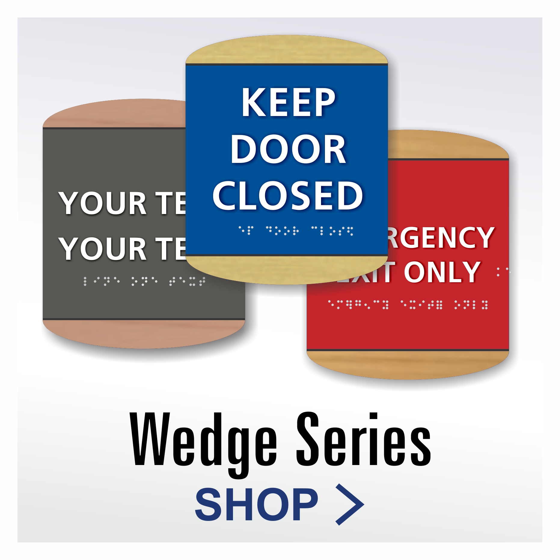 Wedge Series ADA interior architectural informational signs